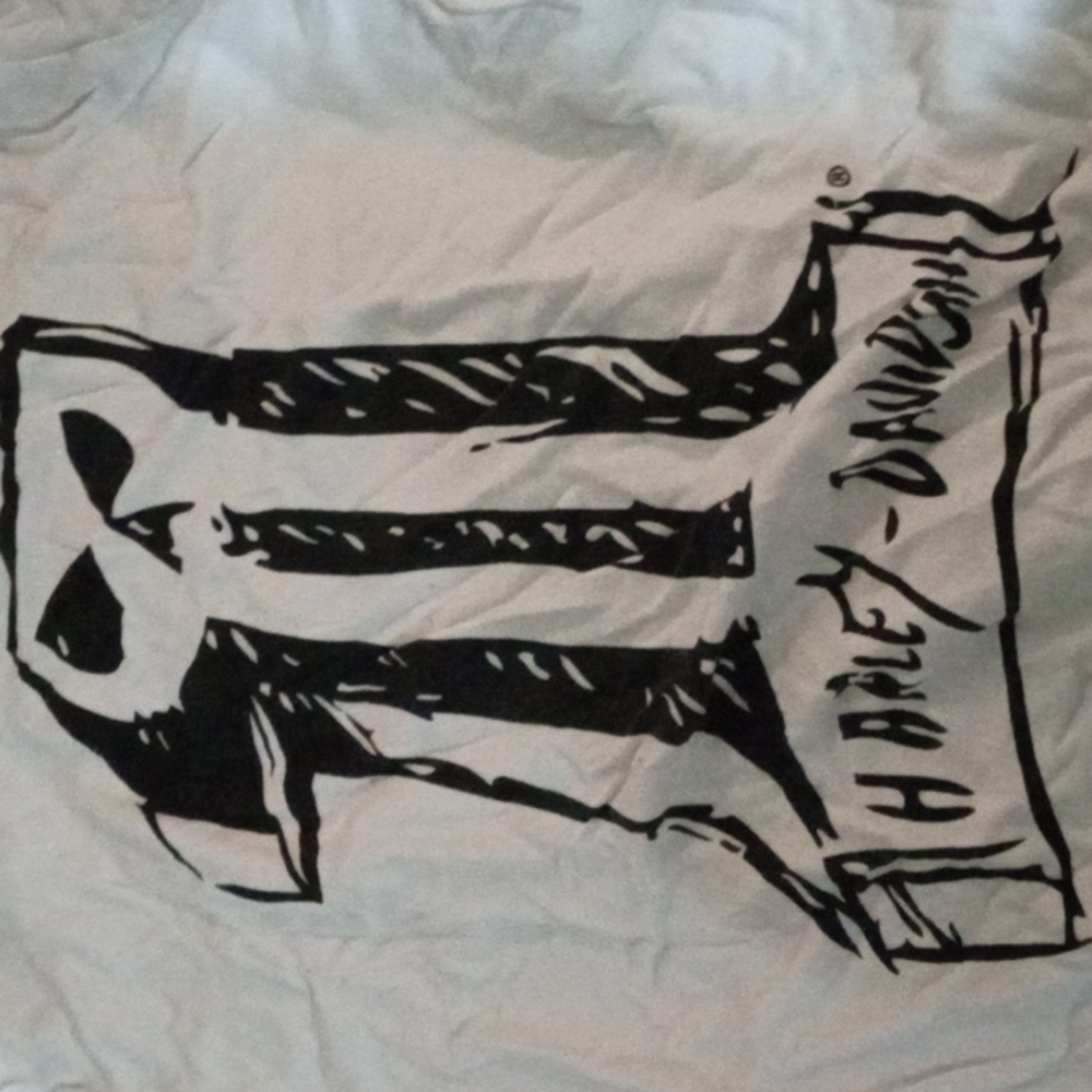 Woman's White Harley Davidson T Shirt